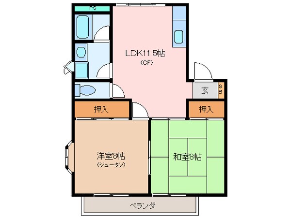 シルバーハイツ久保の物件間取画像